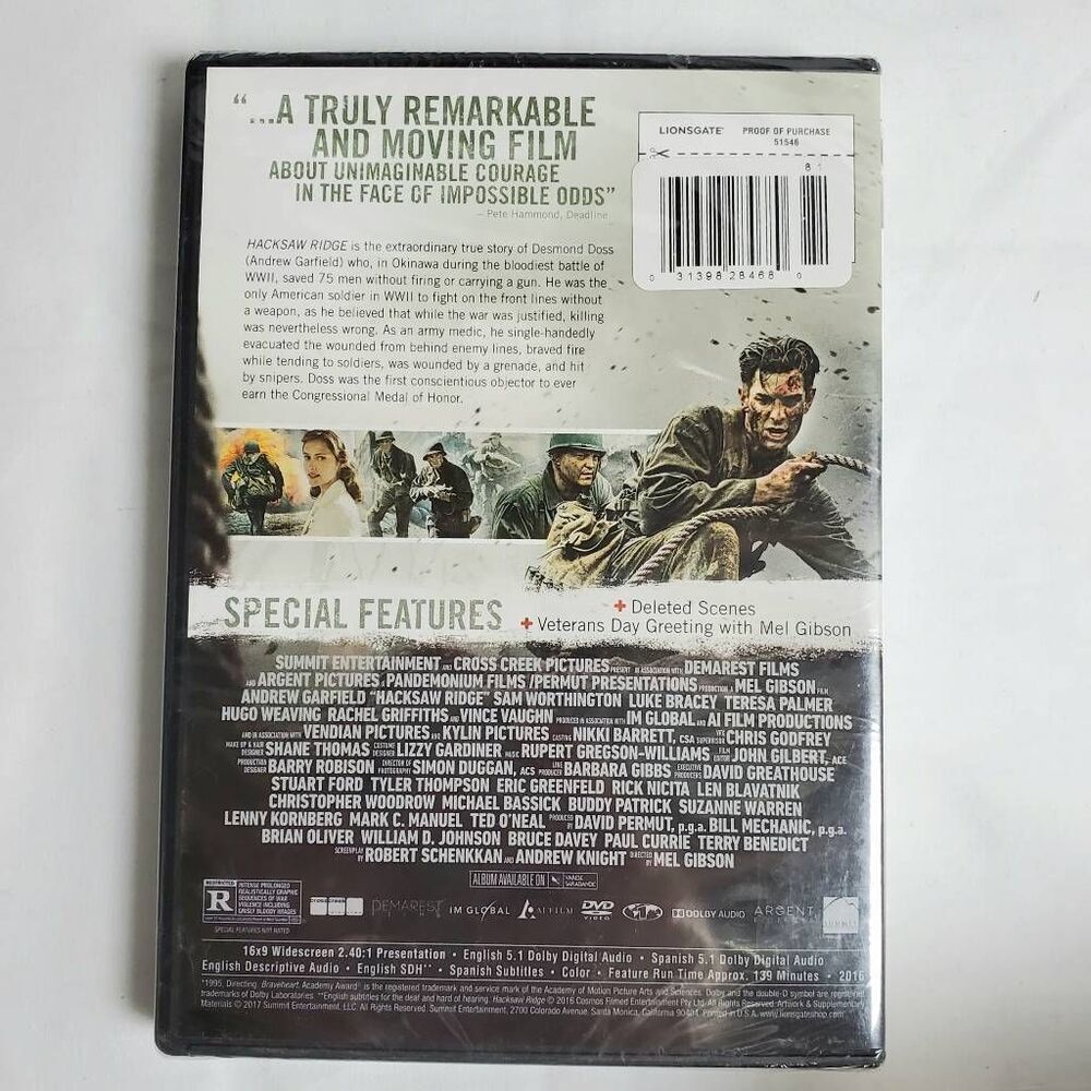 Hacksaw Ridge DVD - Picture 2 of 2
